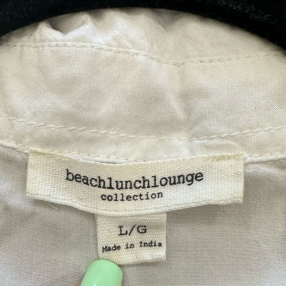 Beach Lunch Lounge white collared sleeveless blouse top - Picture 3 of 10